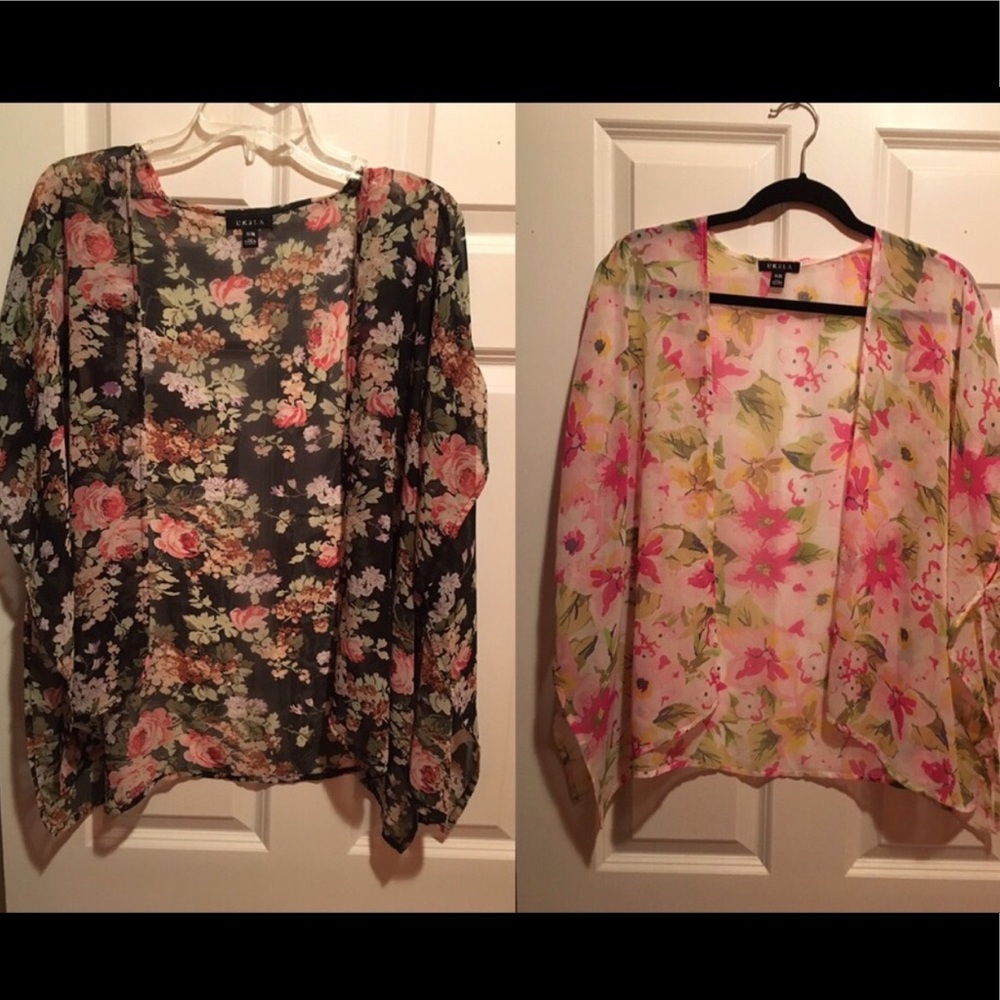 Set of sheer kimonos